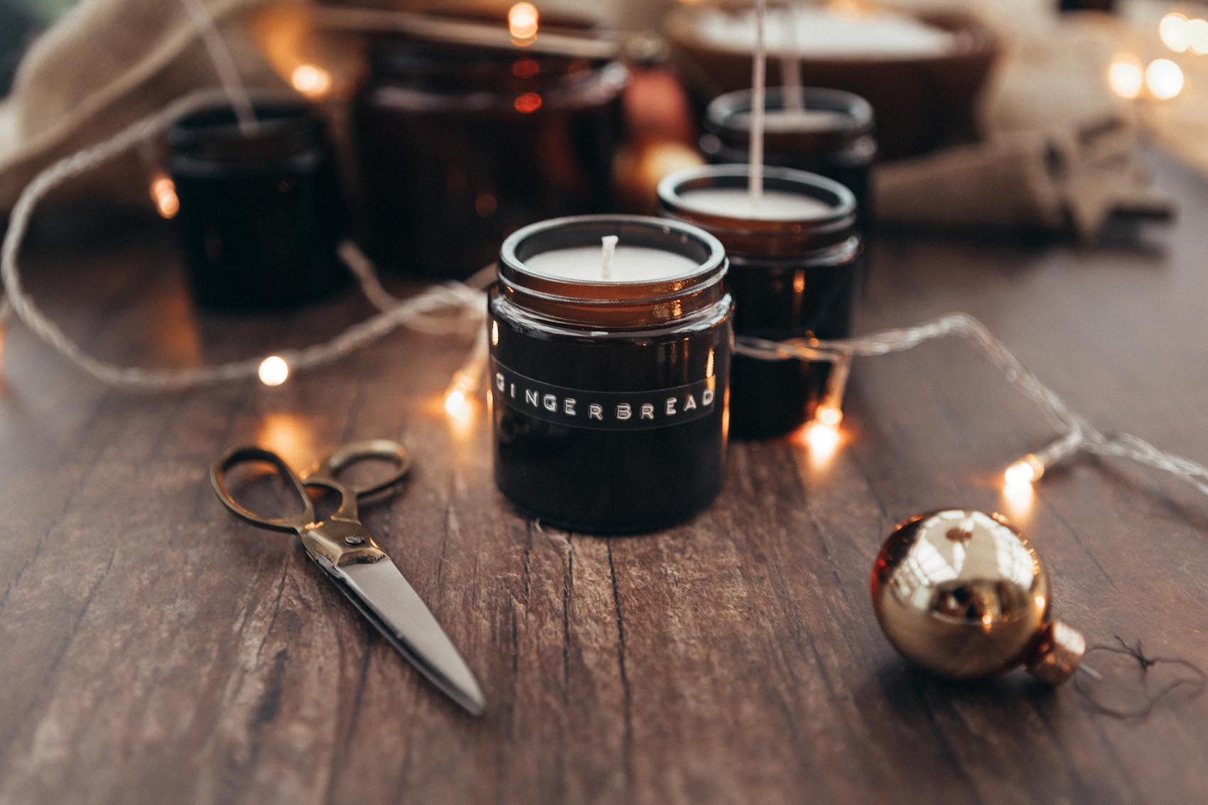 Homemade gingerbread soy candles by Break The Loop