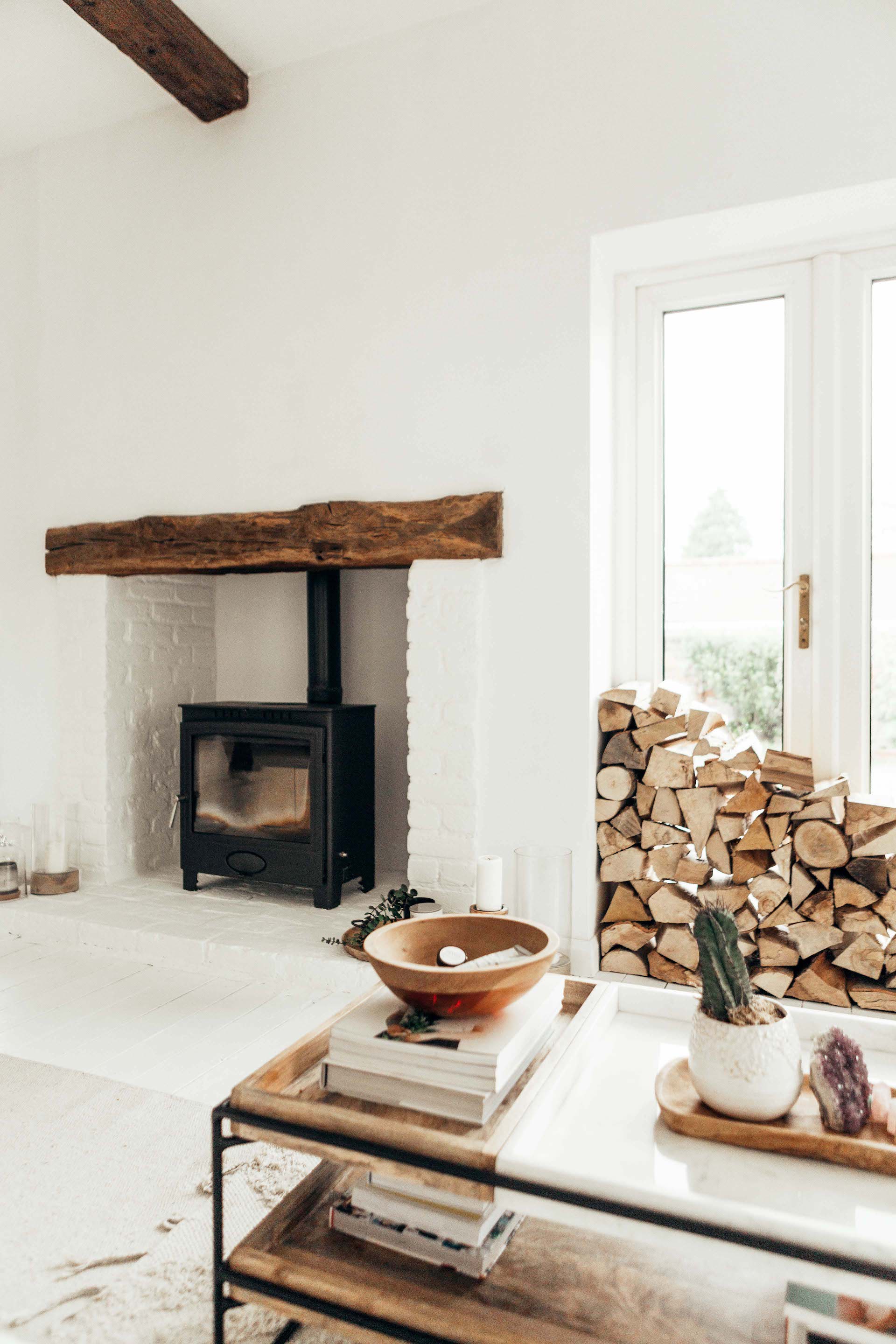 How to paint a brick fireplace white
