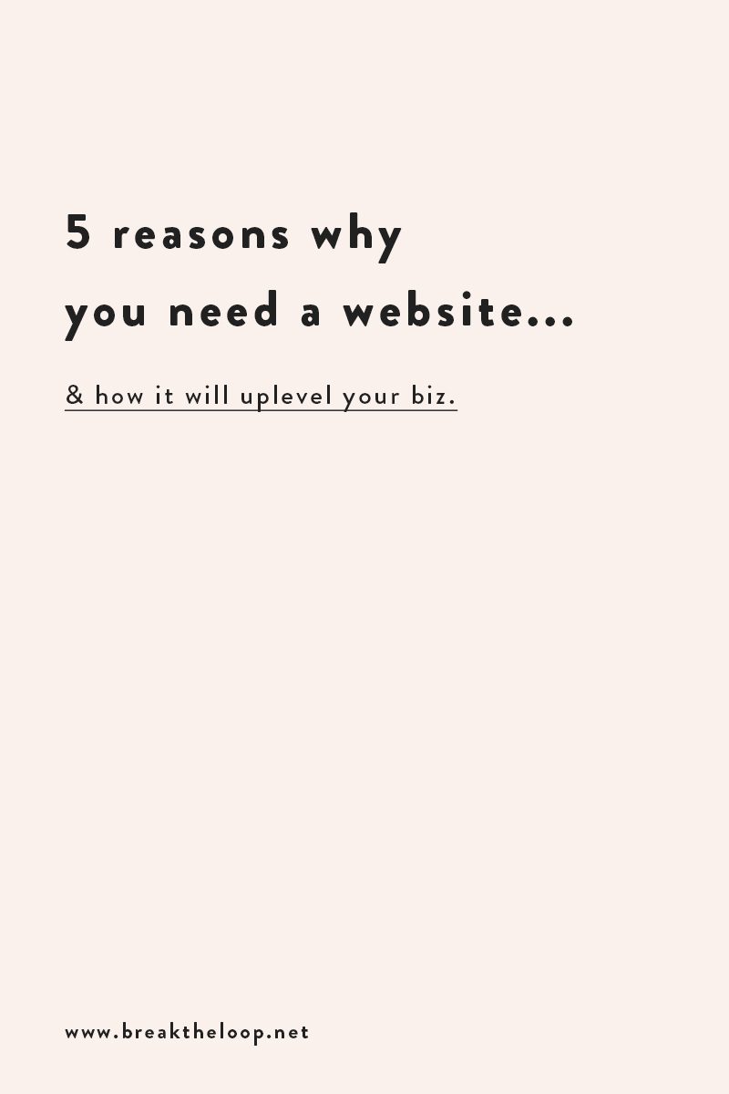 5 Reasons Why You Need A Website